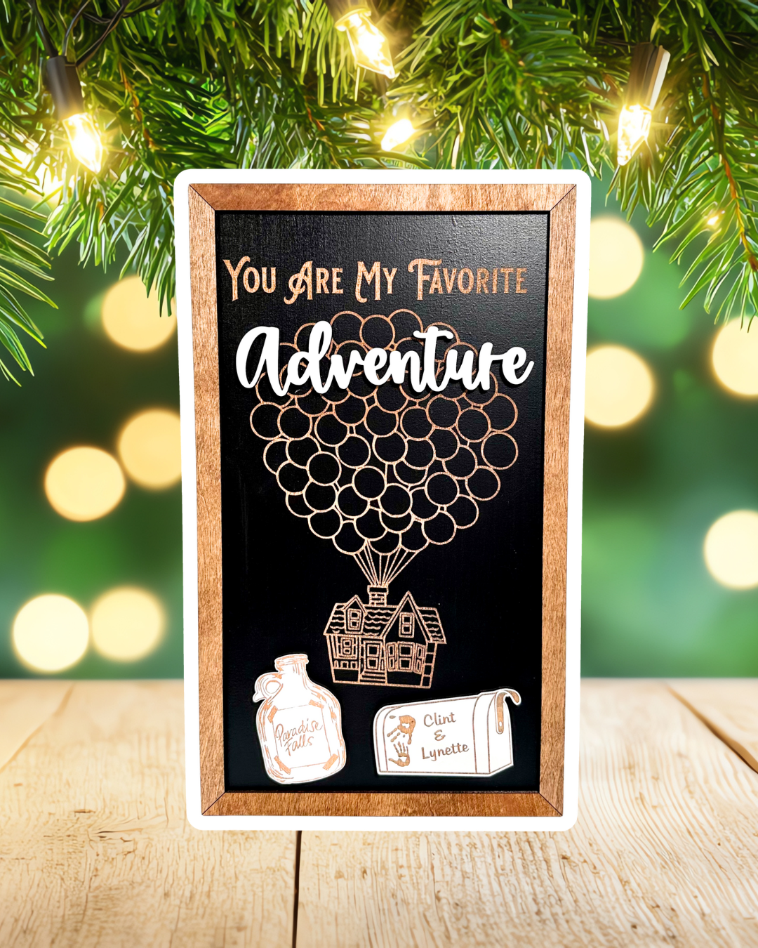 You Are My Favorite Adventure | Balloon House Custom Framed Sign - Handmade by JRW Design Co.