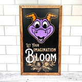Let Your Imagination Bloom | Purple Dragon Park-Inspired Framed Sign - Handmade by JRW Design Co.