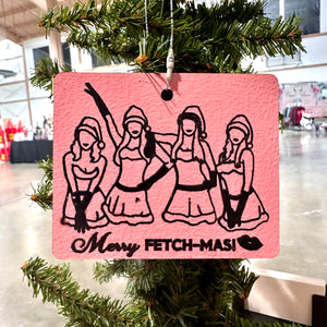 Merry Fetch-Mas Christmas Ornament