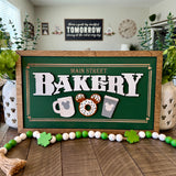 Main Street Bakery | Green Framed Sign - Handmade by JRW Design Co.