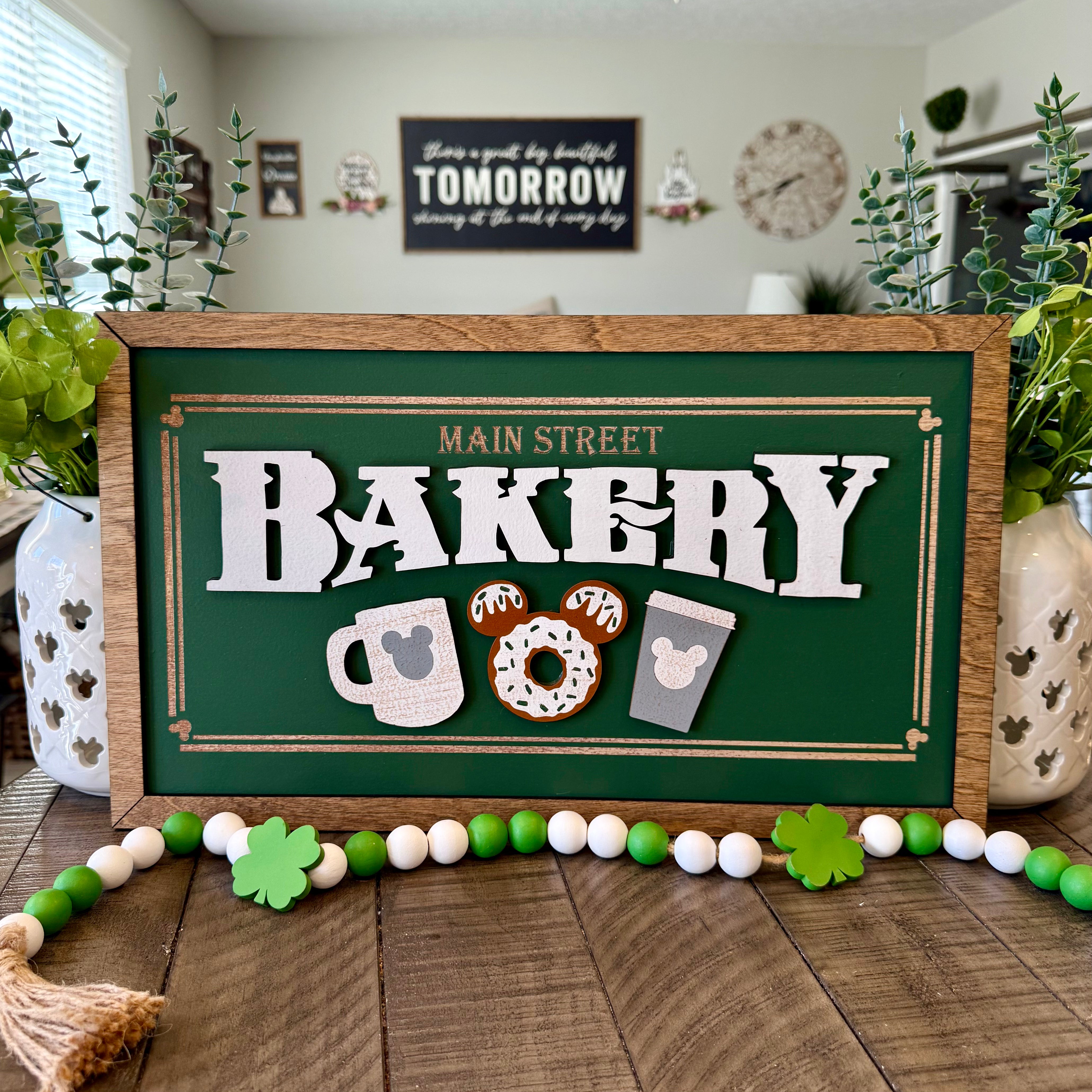 Main Street Bakery | Green Framed Sign - Handmade by JRW Design Co.