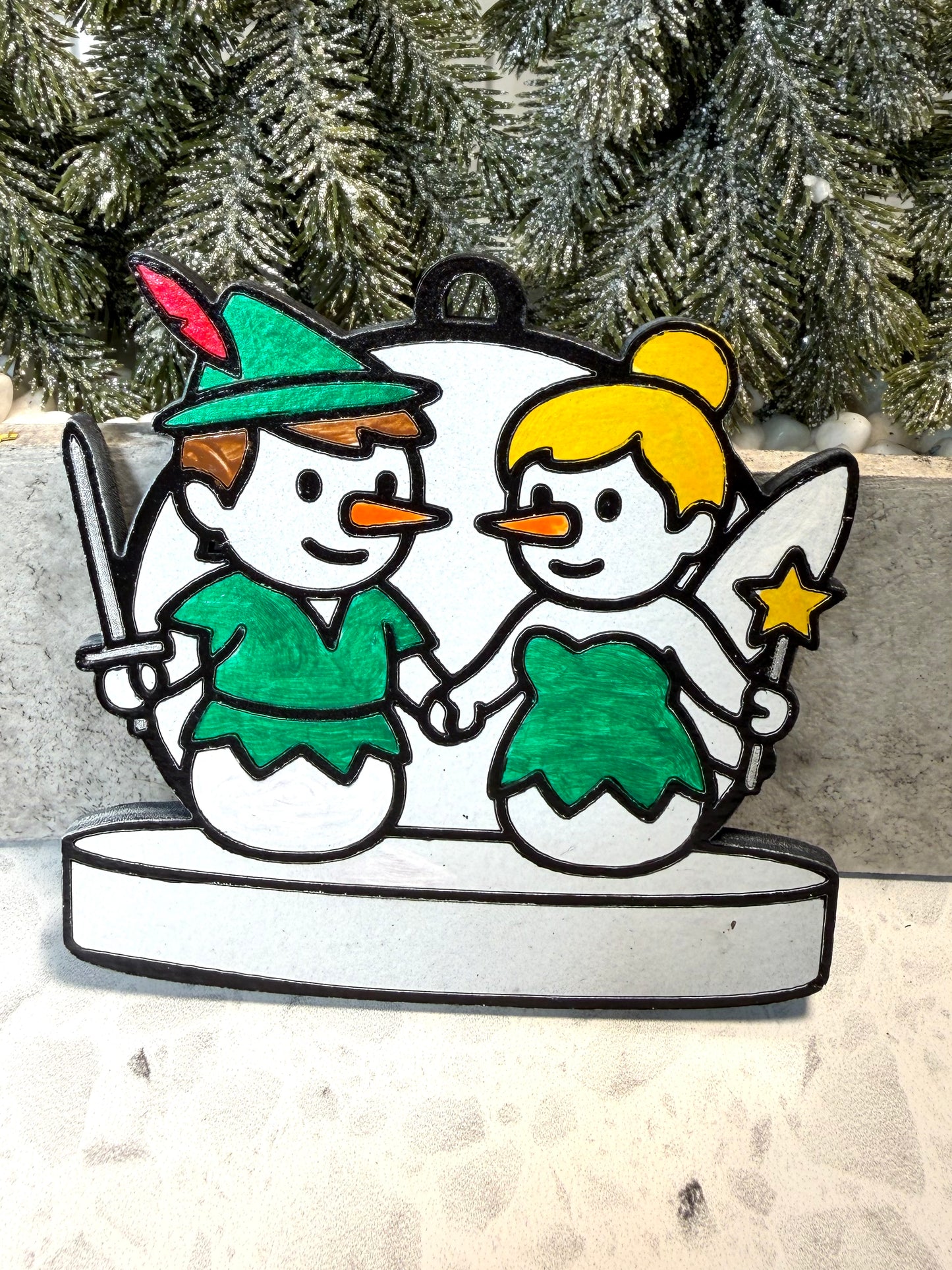Fairy Lights & Frosty Flights Snowman Ornament—Personalize