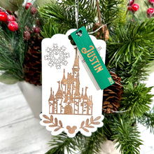 Load image into Gallery viewer, Castle | Custom Christmas Ornament/ Name Tag
