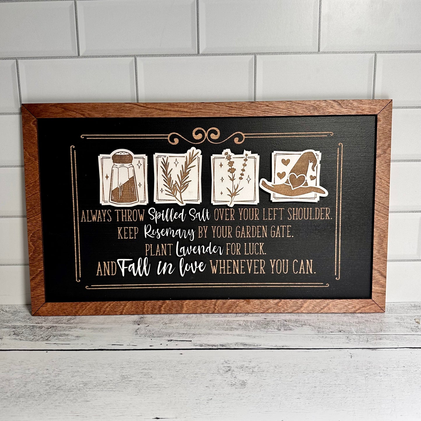 Practically Magic Framed Halloween Sign