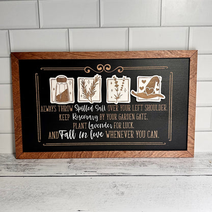 Practically Magic Framed Halloween Sign