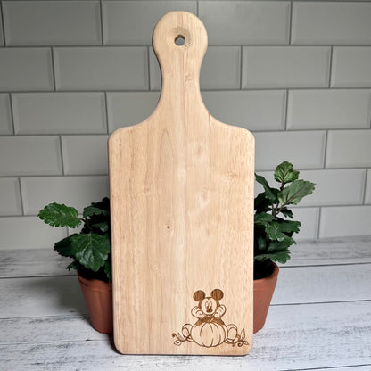 Halloween Mouse  Wooden Bread / Charcuterie Cutting Board with Handle