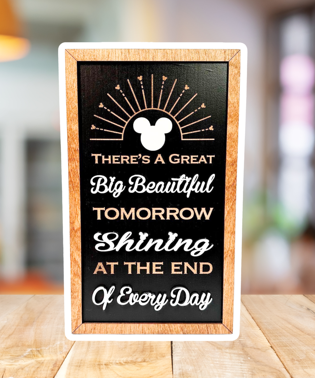 There's A Great Big Beautiful Tomorrow | Vertical Park-Inspired Framed Sign - Handmade by JRW Design Co.