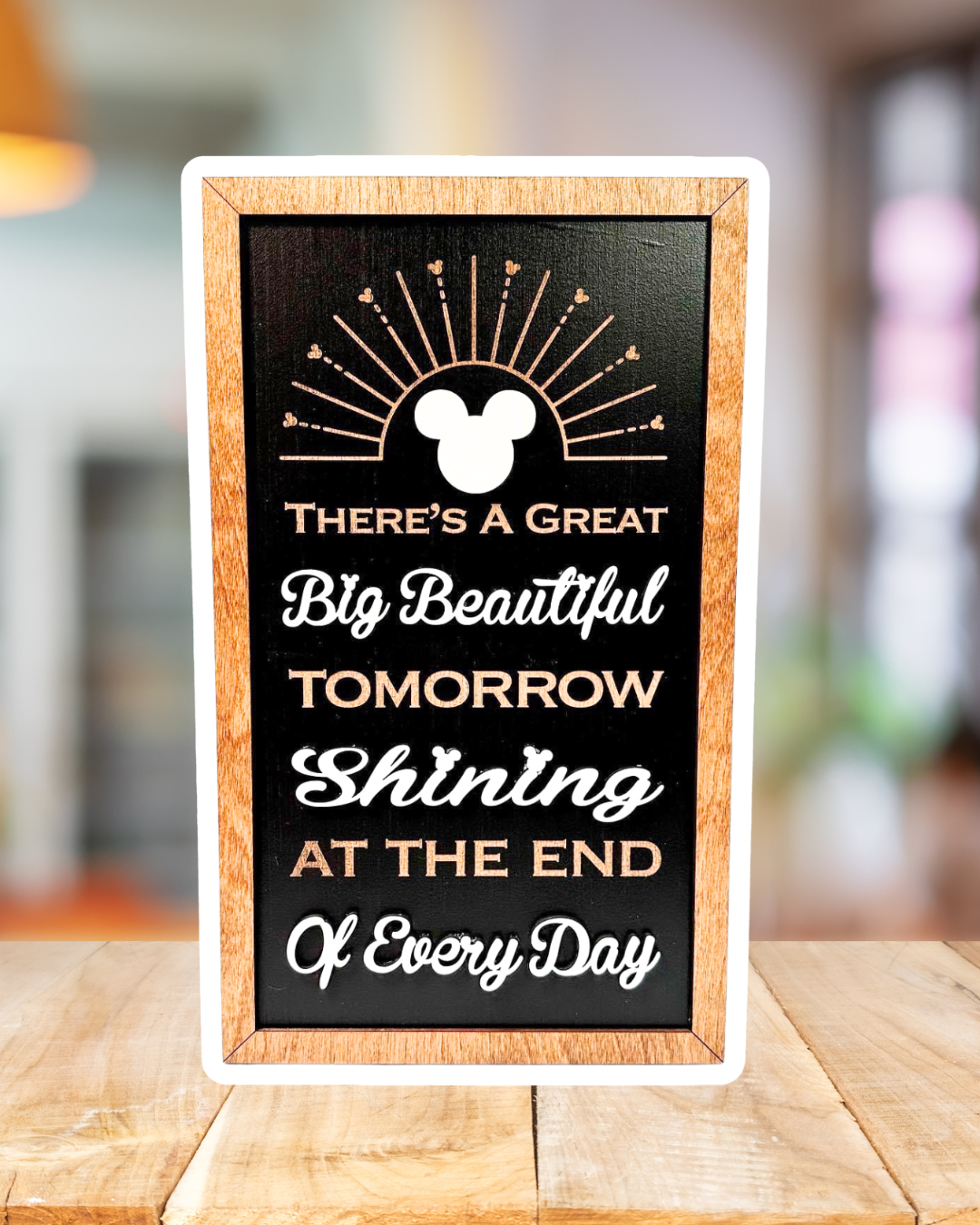 There's A Great Big Beautiful Tomorrow | Vertical Park-Inspired Framed Sign - Handmade by JRW Design Co.