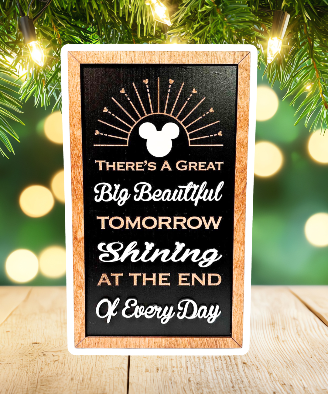 There's A Great Big Beautiful Tomorrow | Vertical Park-Inspired Framed Sign - Handmade by JRW Design Co.