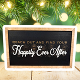 Happily Ever After | Castle & Fireworks Vertical Framed Sign - Handmade by JRW Design Co.