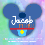 Enchanted Ears | Custom | 626 Personalized Name Sign