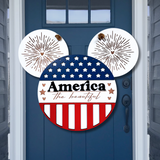 America The Beautiful Mouse Wall Sign