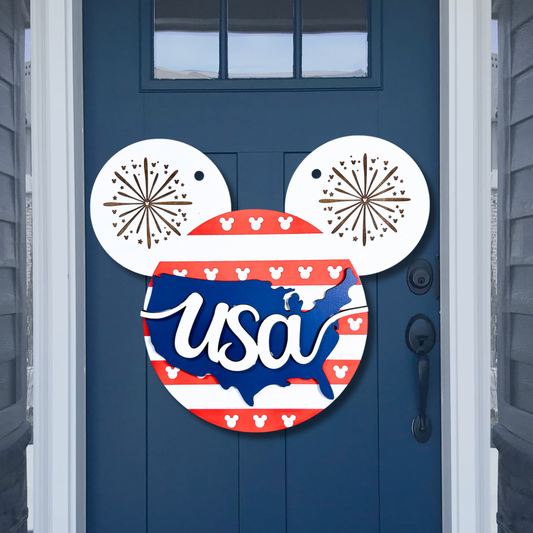 USA Payriotic Mouse Sign