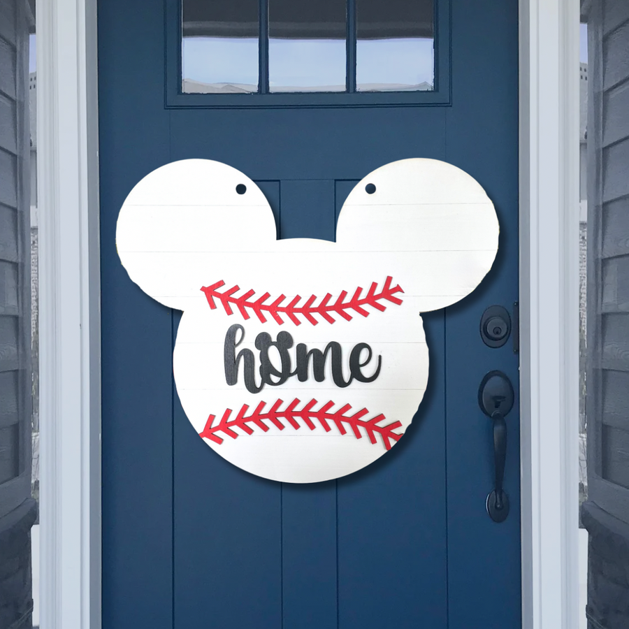 Baseball Mouse Wall Sign
