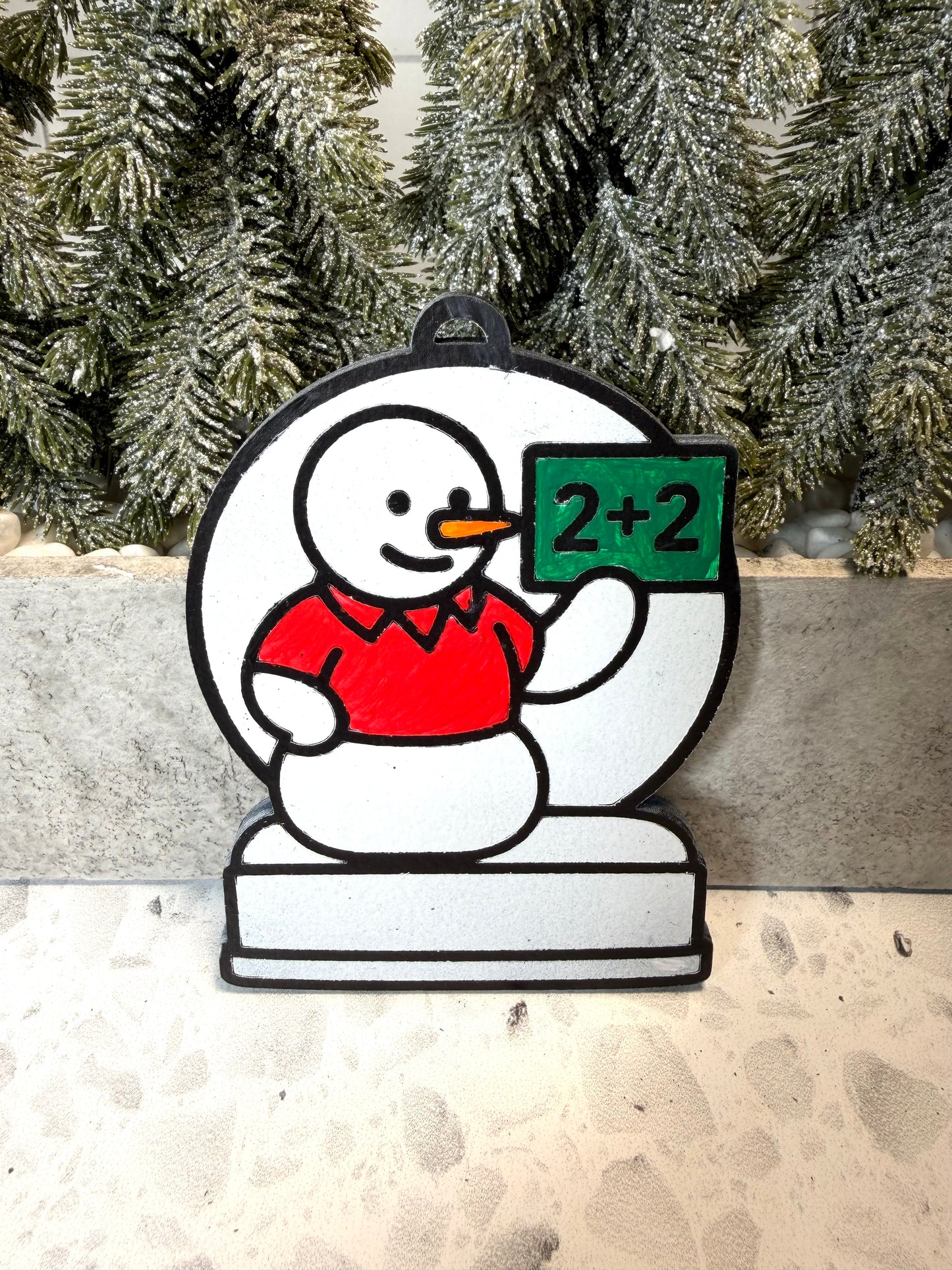 Enchanting Teacher Snowman Ornament—Customizable