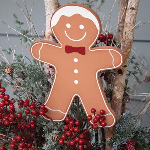Gingerbread Boy Planter Stake Topper