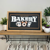 Main Street Bakery | Original Black & White Framed Sign