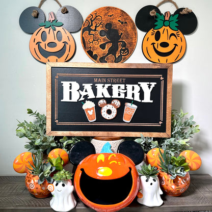 Main Street Bakery Park-Inspired Framed Sign | Blue