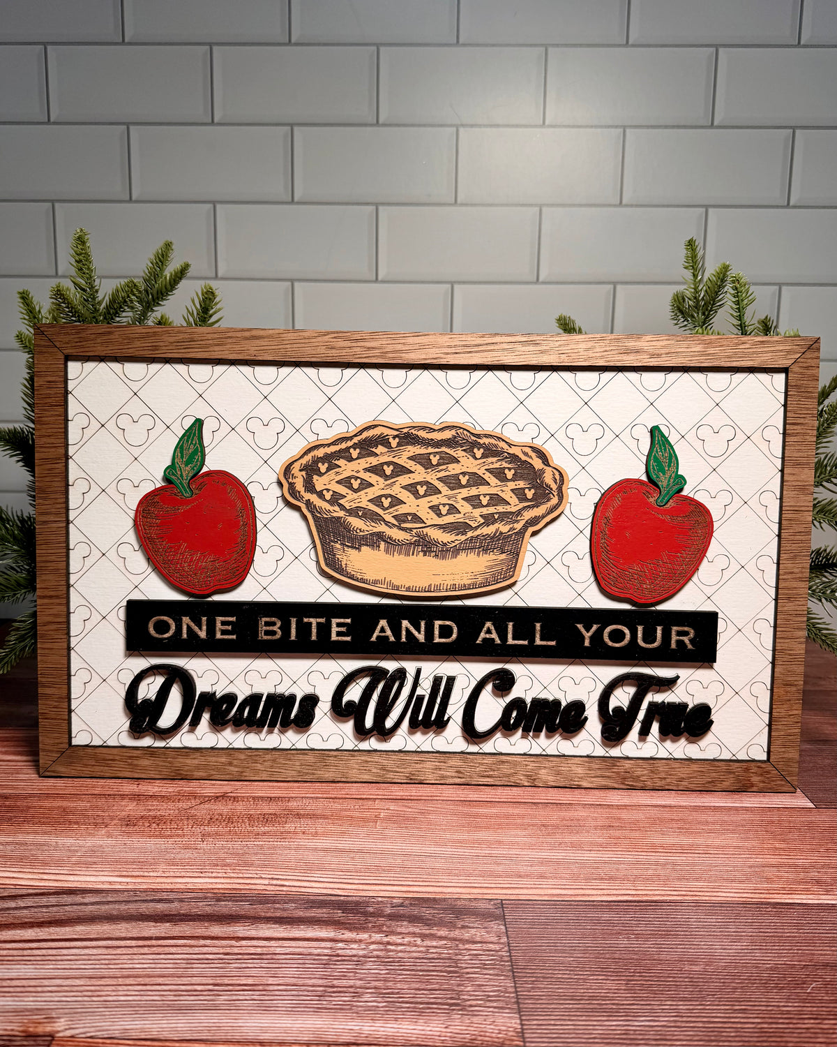 One Bite And All Your Dreams Will Come True | Apple Kitchen Framed Sign