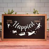 Think Of The Happiest Things | Flying To Neverland Framed Sign