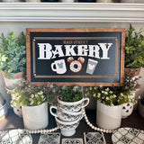 Main Street Bakery | Original Black & White Framed Sign