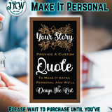 Custom Client Gift Sign | Wooden Framed Sign