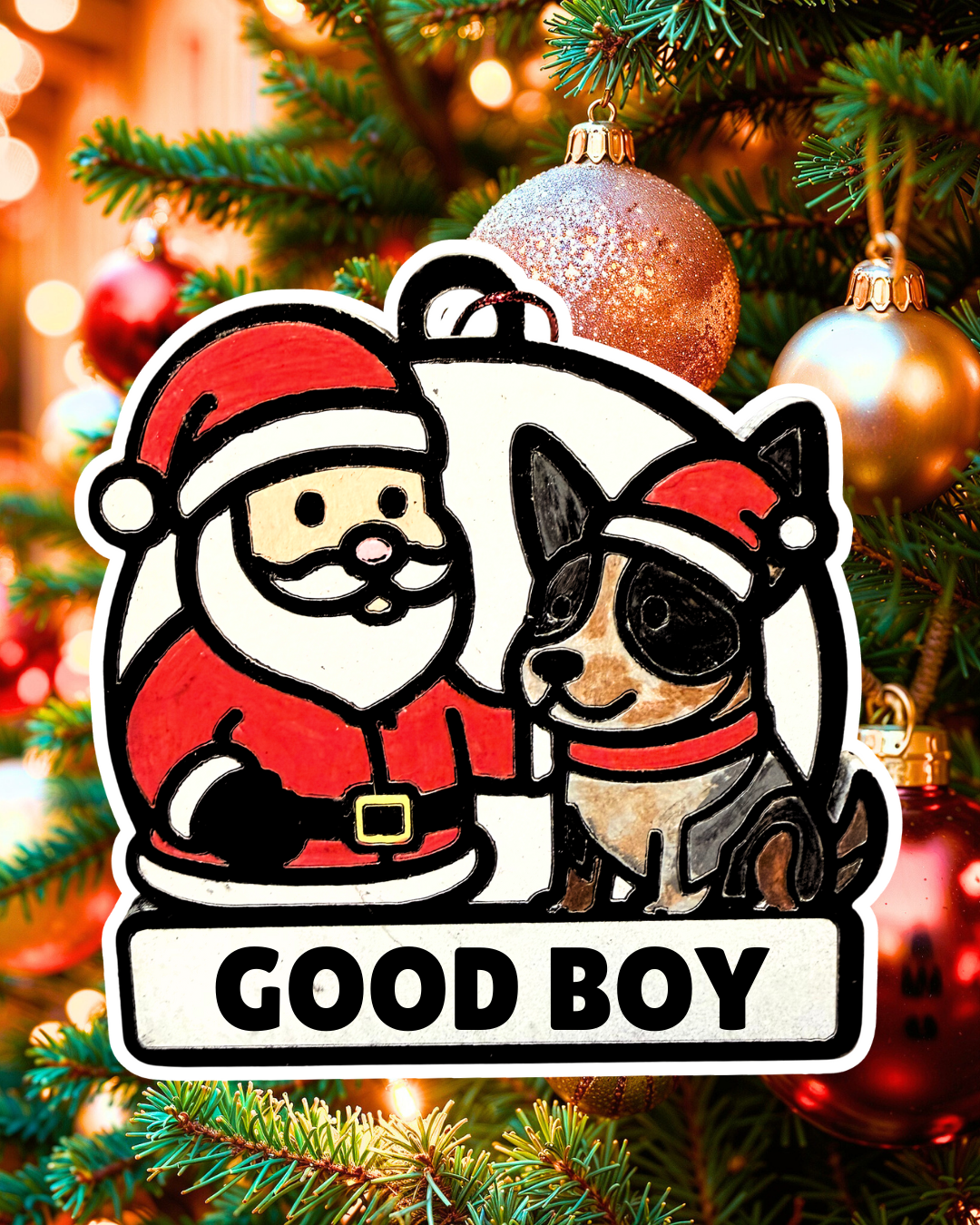 Santa and His Good Boy/Girl Blue Healer —Personalize (Copy) (Copy)