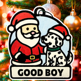 Santa and His Good Boy/Girl Dalmatian —Personalize
