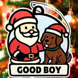 Santa and His Good Boy/Girl Golden—Personalize