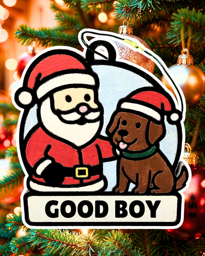 Santa and His Good Boy/Girl Golden—Personalize