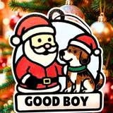Santa and His Good Boy/Girl Beagle —Personalize