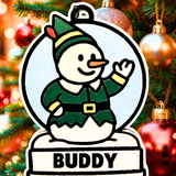 Enchanting Buddy the Elf Snowman Ornament—Customizable