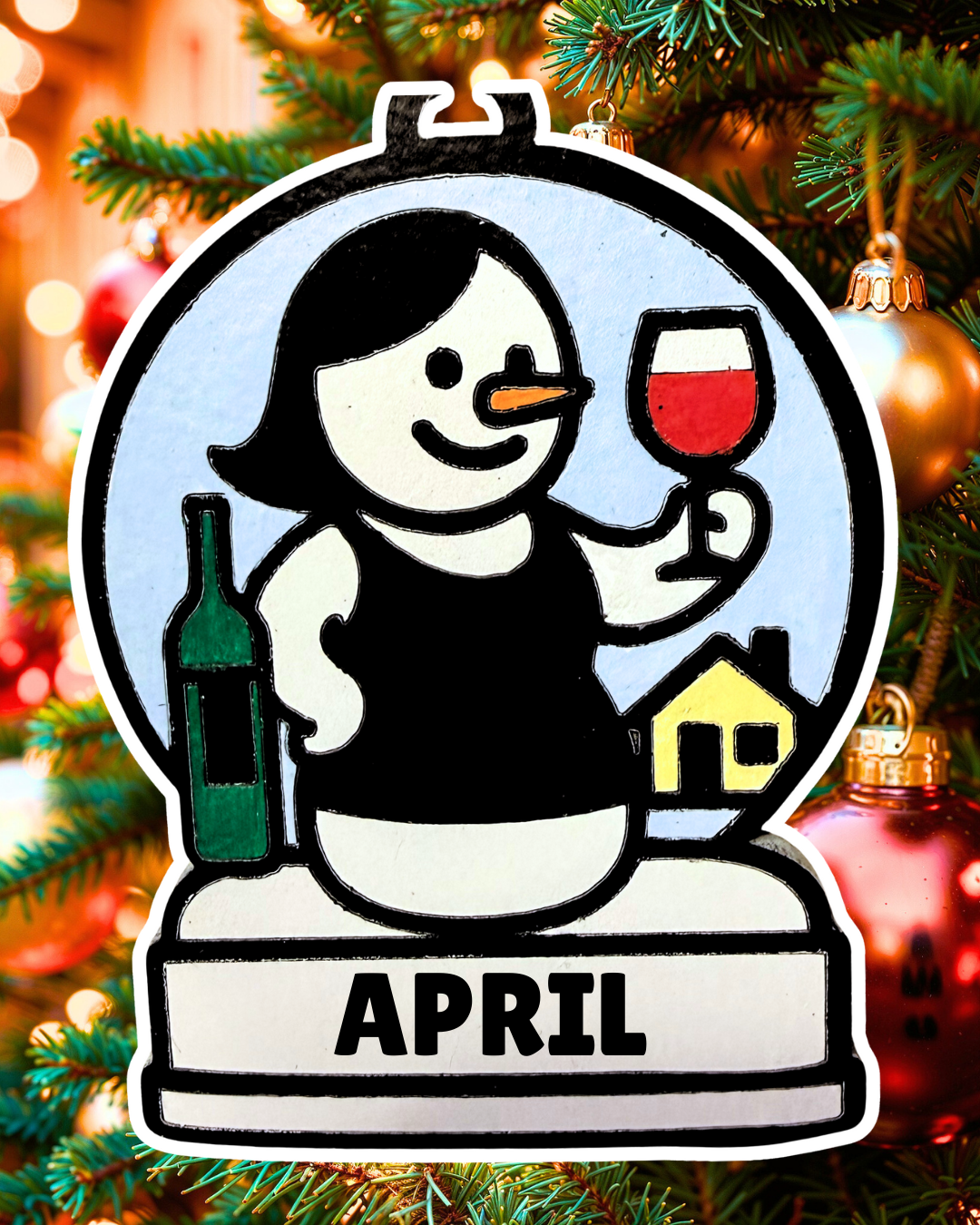 Fun Girl’s Night Out Snowman Ornament—Customizable