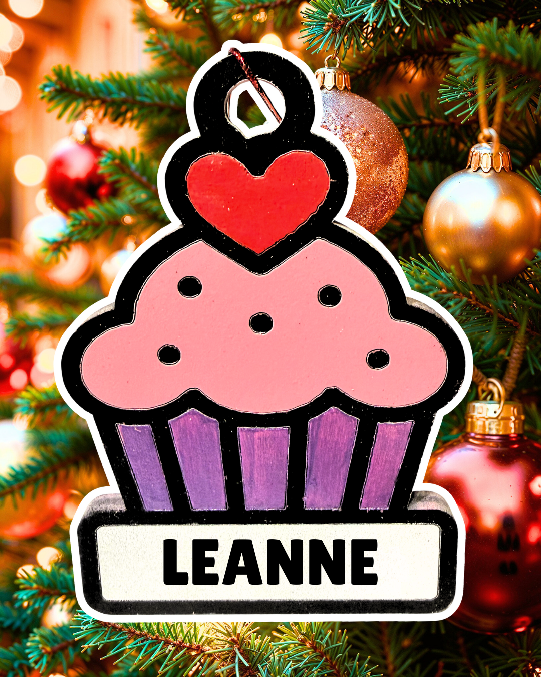 Enchanting Cupcake Ornament—Customizable