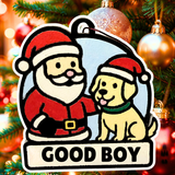 Santa and His Good Boy/Girl Golden—Personalize