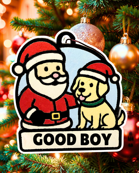 Santa and His Good Boy/Girl Golden—Personalize