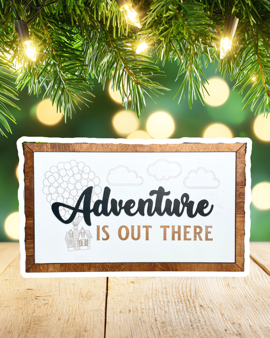 Adventure is Out There Park-Inspired Framed Sign