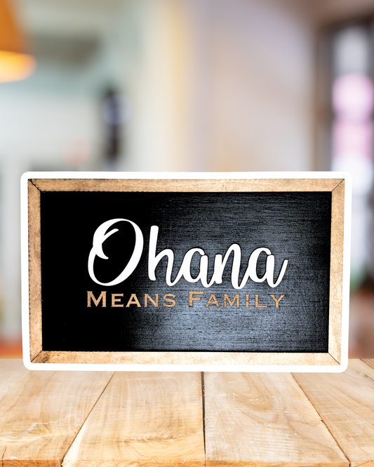 Ohana Means Family Framed Sign
