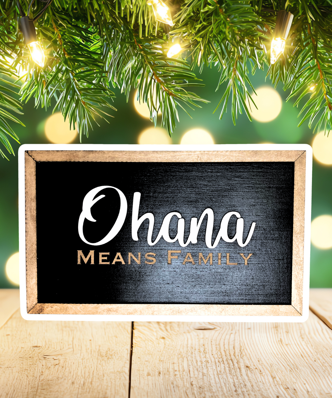 Ohana Means Family | Park-Inspired Framed Sign - Handmade by JRW Design Co.