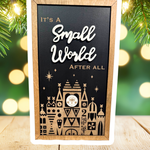It's A Small World After All | Clocktower Facade Framed Sign - Handmade by JRW Design Co.