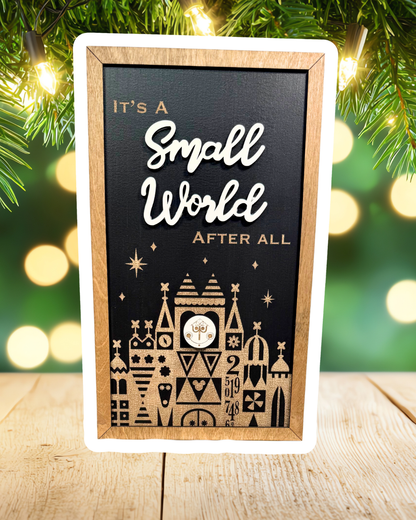 It’s A Small World Park-Inspired Framed Sign