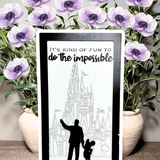 It's Kind Of Fun To Do The Impossible | Partners Silhouette Framed Sign