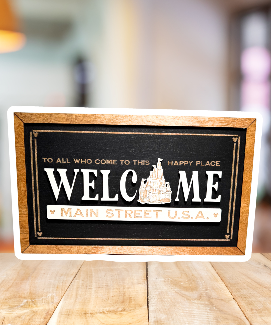 To All Who Come To This Happy Place | Castle Welcome Framed Sign - Handmade by JRW Design Co.