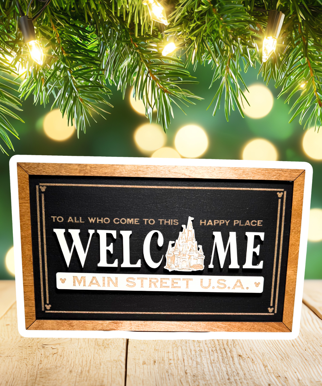 To All Who Come To This Happy Place | Castle Welcome Framed Sign - Handmade by JRW Design Co.