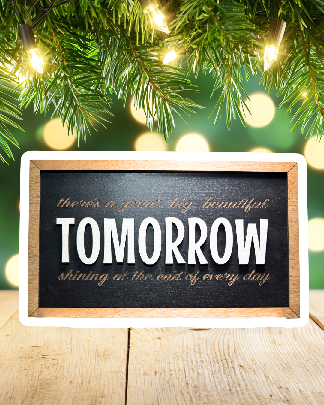 Great Big Beautiful Tomorrow Horizontal Park-Inspired Framed Sign