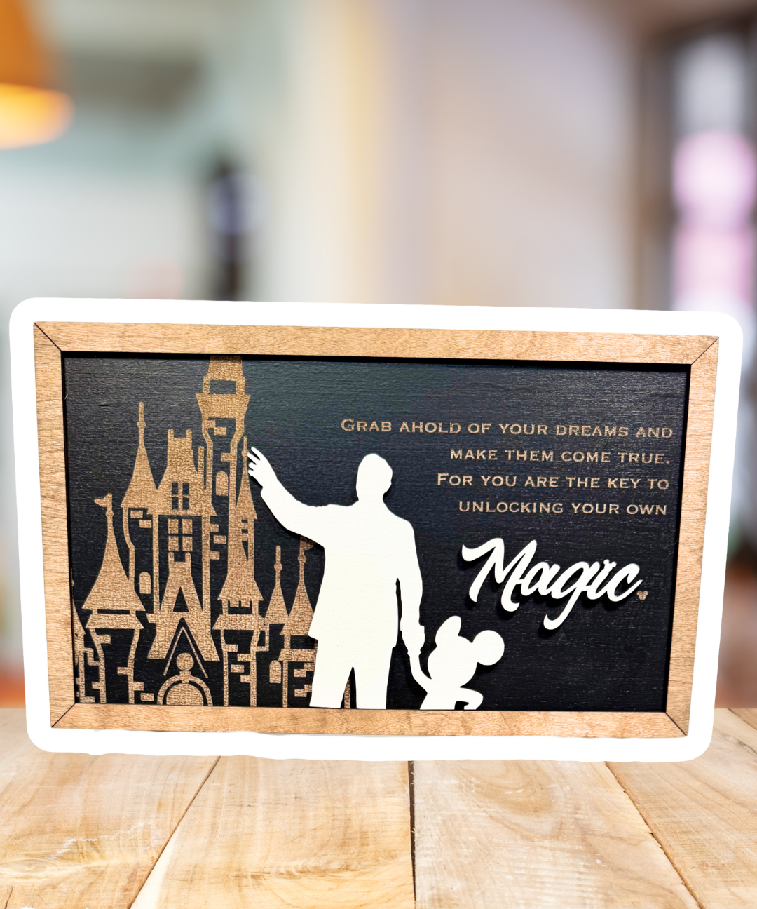 Grab Ahold Of Your Dreams | Unlocking Your Own Magic Framed Sign - Handmade by JRW Design Co.