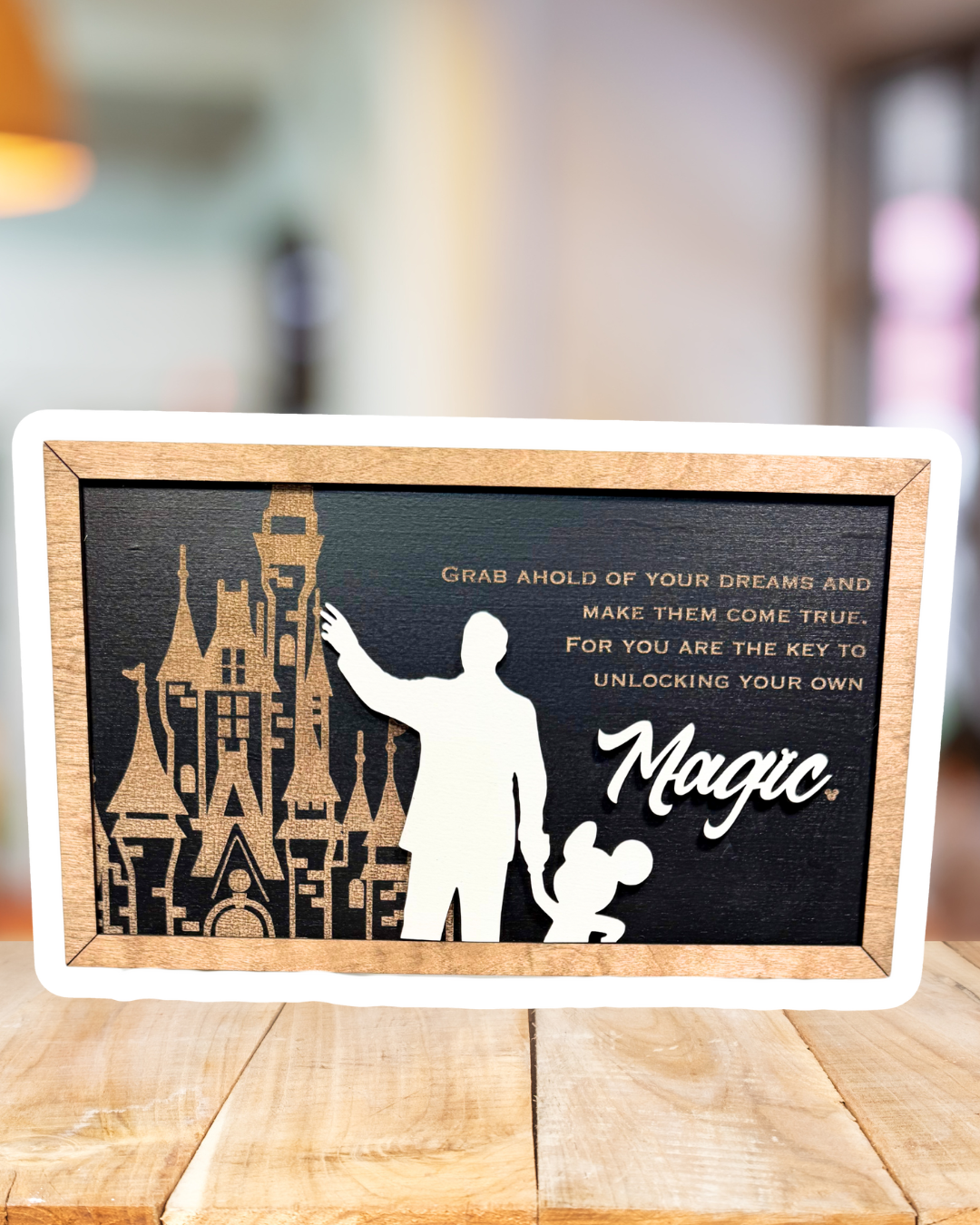 Grab Ahold Of Your Dreams | Unlocking Your Own Magic Framed Sign - Handmade by JRW Design Co.