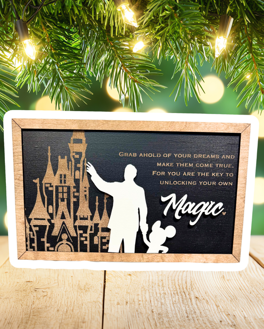 Unlocking Your Own Magic | Firework View | Park-Inspired Framed Sign