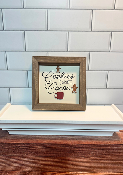 Magical Cookies & Cocoa Dimensional Framed Sign