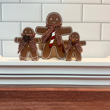 3/Set, Festive Wooden Gingerbread Sitters